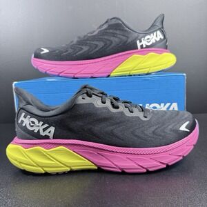 Hoka One One Arahi 6 Women's 9.5 B Running Shoe Black Pink 1123195-BPYR Sneaker
